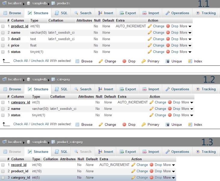 phpmyadmin foreign key dropdown