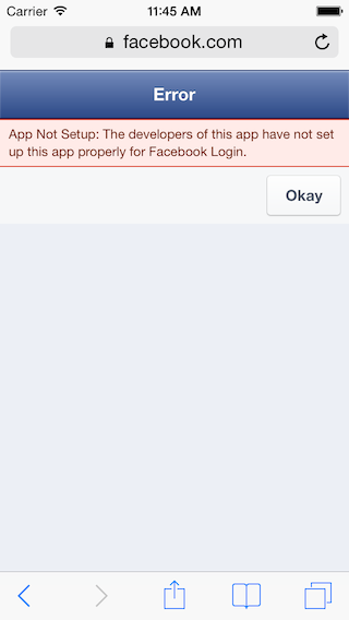 facebook login working on development mode or server mod, when