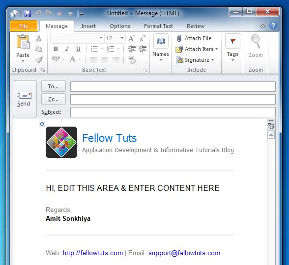 Outlook HTML Email Templates Right Way to Add & Configure