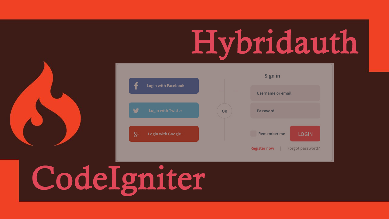 Social Login All in One with Hybridauth 3 and CodeIgniter